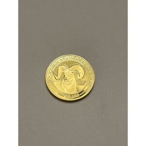 gold-plated medallion bighorn sheep  "Rocky Mountain National Park 100 Years"
